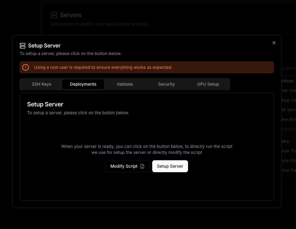 Remote Server Setup
