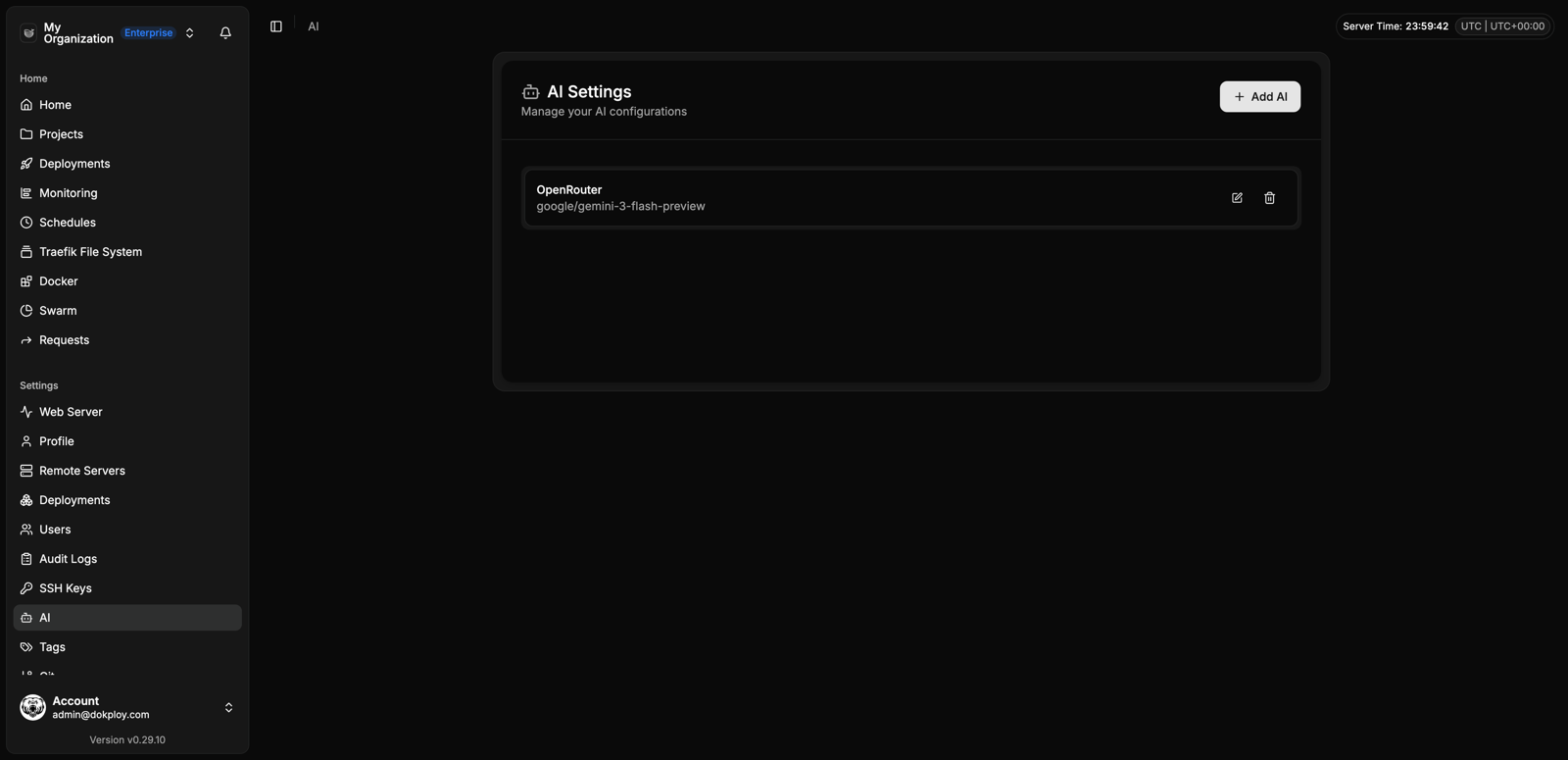 AI settings