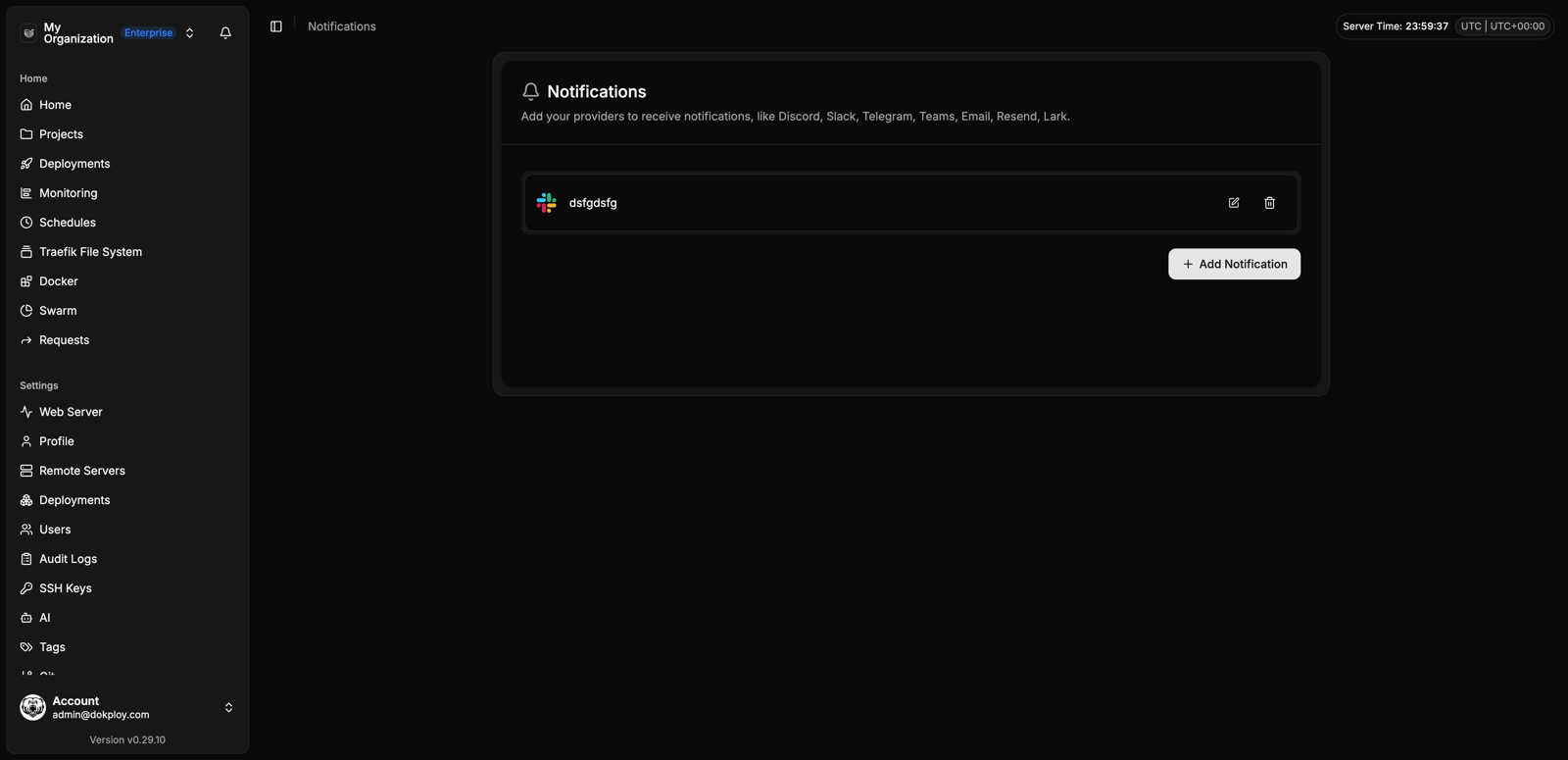 Notification channels